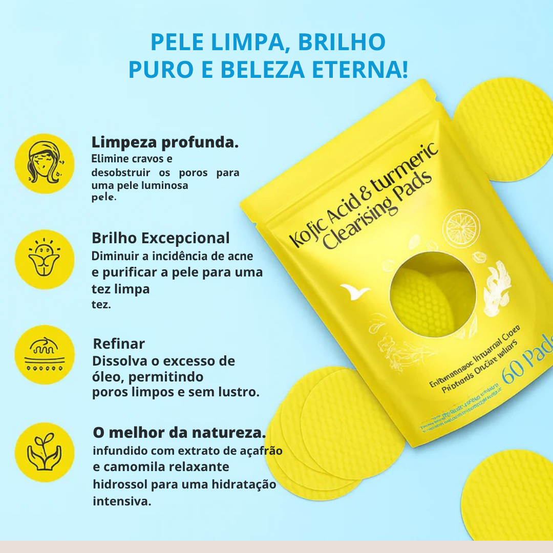 LUMINA PAD™ – Pele limpa, clara e radiante em 1 minuto. Sem cremes. Sem químicos.