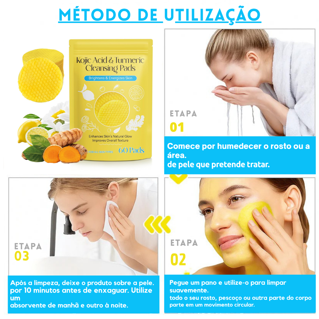 LUMINA PAD™ – Pele limpa, clara e radiante em 1 minuto. Sem cremes. Sem químicos.